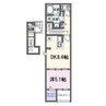 カーム 1DKの間取り