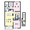 コンフォート・ソレイユⅡ 2LDKの間取り