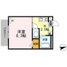 アビテM　A 1Kの間取り