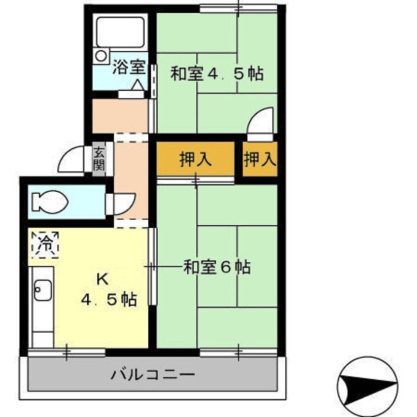 間取図 メゾンワタナベＢ