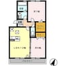 ノースエクレール 2LDKの間取り