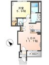グランカーサ　アルセ 1LDKの間取り
