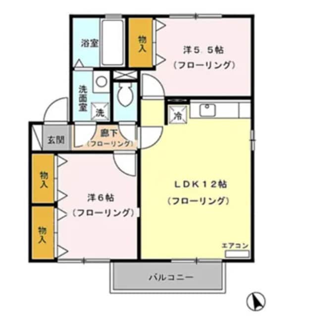 間取り図 クレール・ドゥマンＢ
