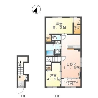 間取図 仮）御殿場市御殿場アパート
