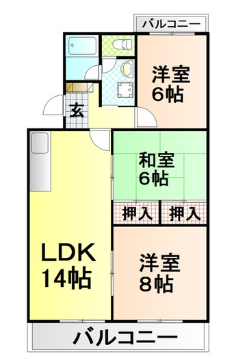 間取図 グレイス六番館