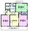 東海道本線/富士駅 徒歩22分 3階 築31年 3DKの間取り