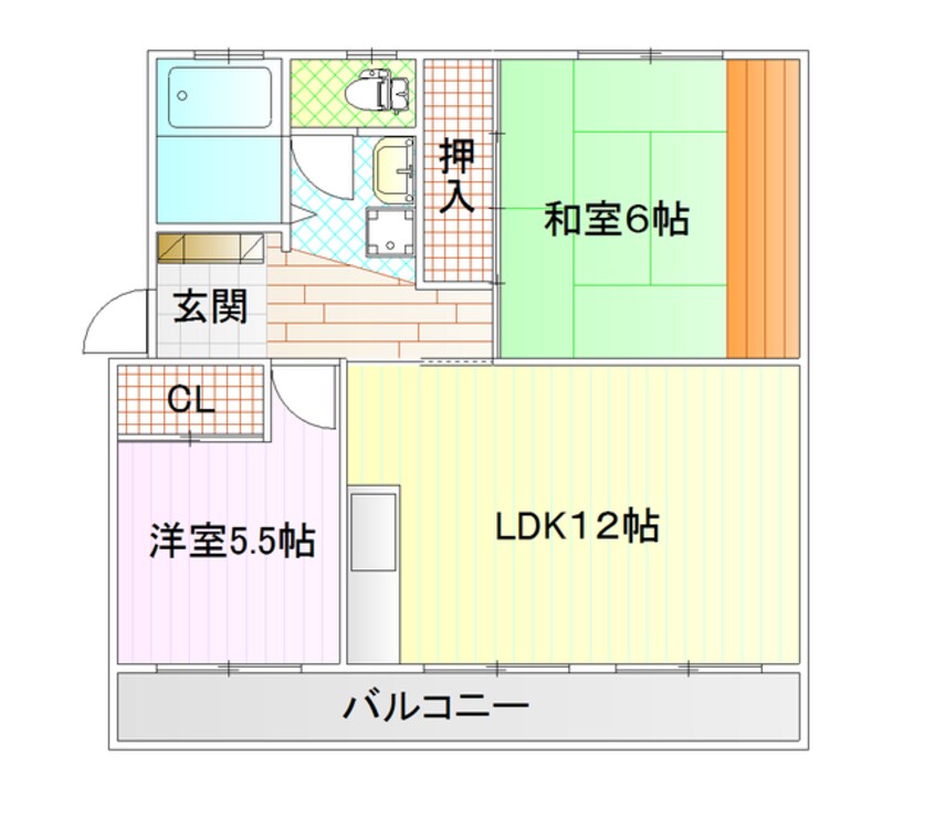 間取図 コーポ遠藤Ａ・Ｂ