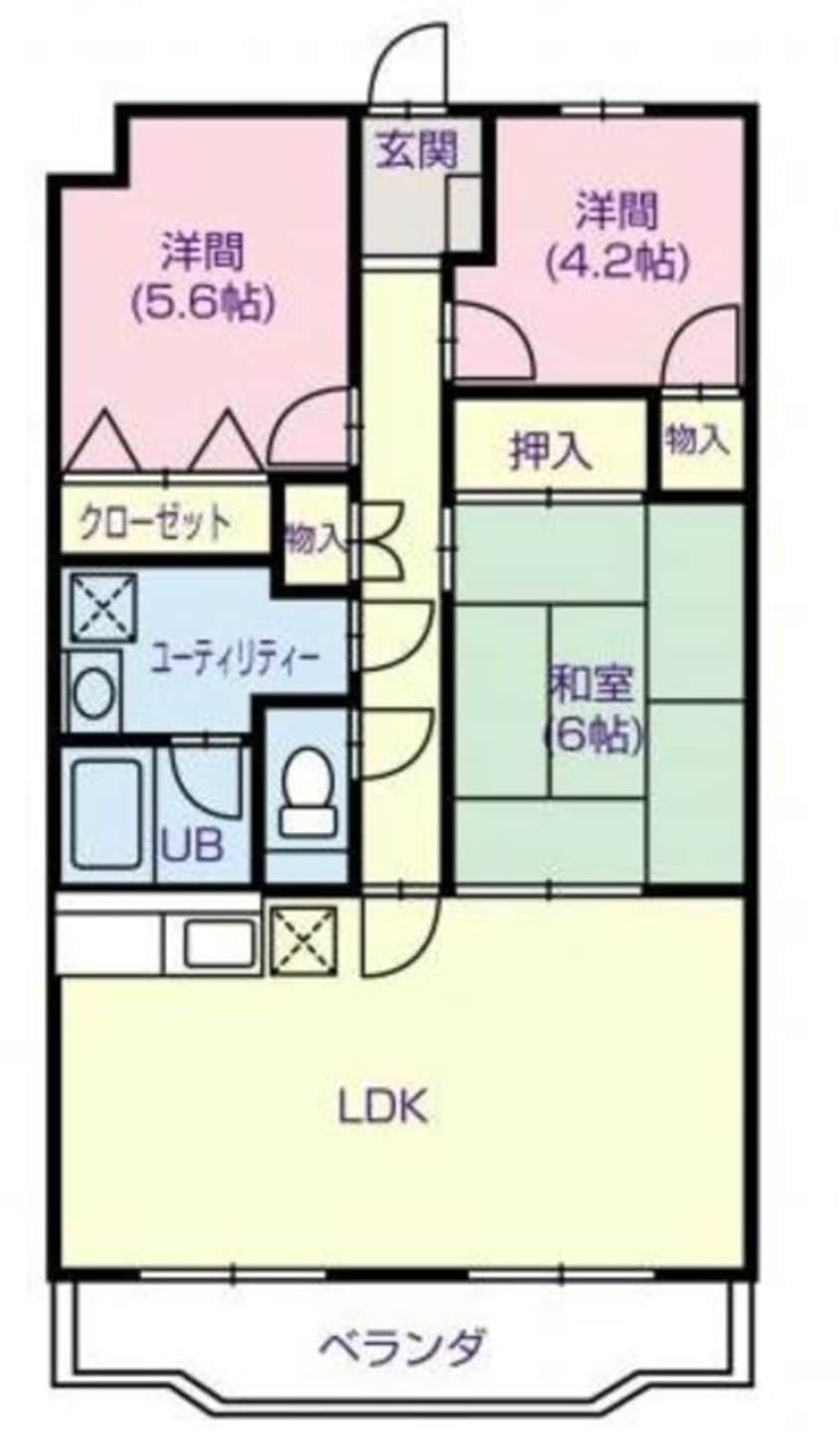 間取図 身延線/富士宮駅 徒歩33分 2階 築21年