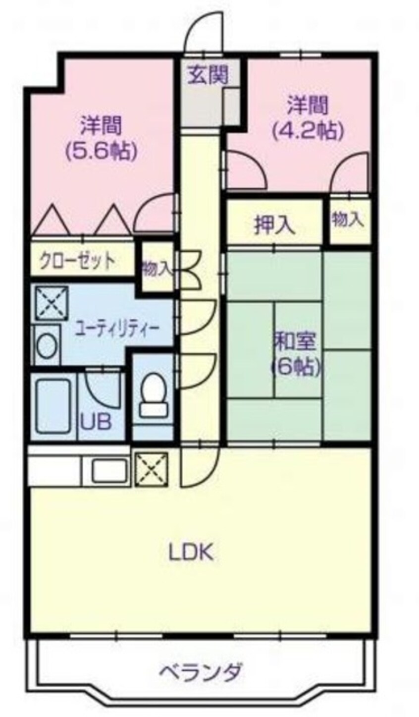 間取図 身延線/富士宮駅 徒歩33分 3階 築21年