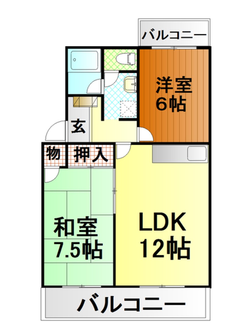 間取図 カーサカジマⅡ