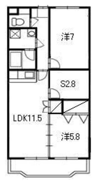 間取図 サニーヒルⅡ