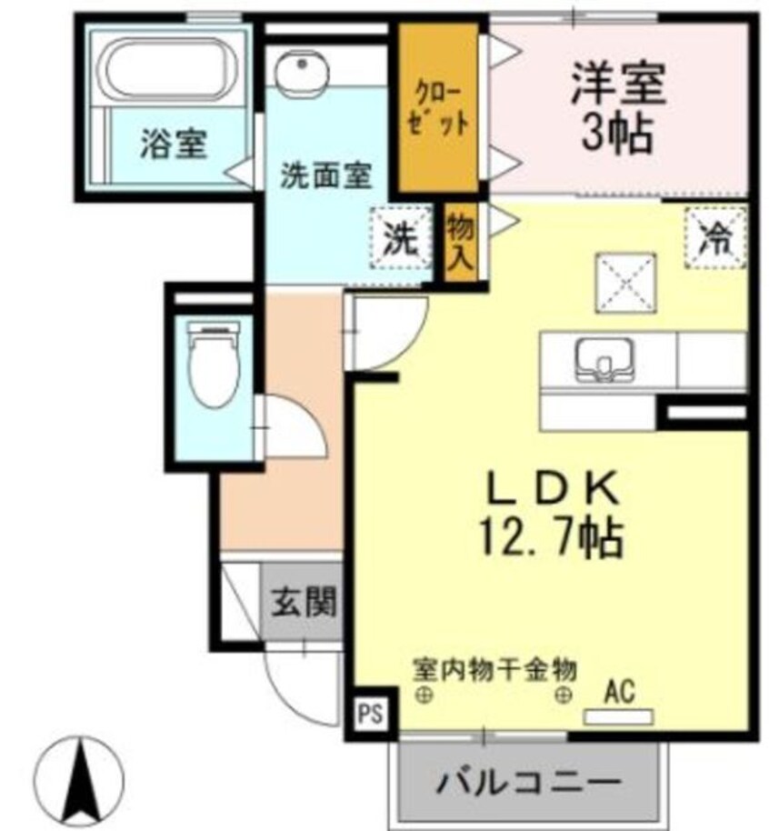 間取図 身延線/富士宮駅 バス20分大岩入口下車:停歩2分 1階 築8年