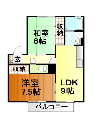 間取図 ドミール西平Ａ