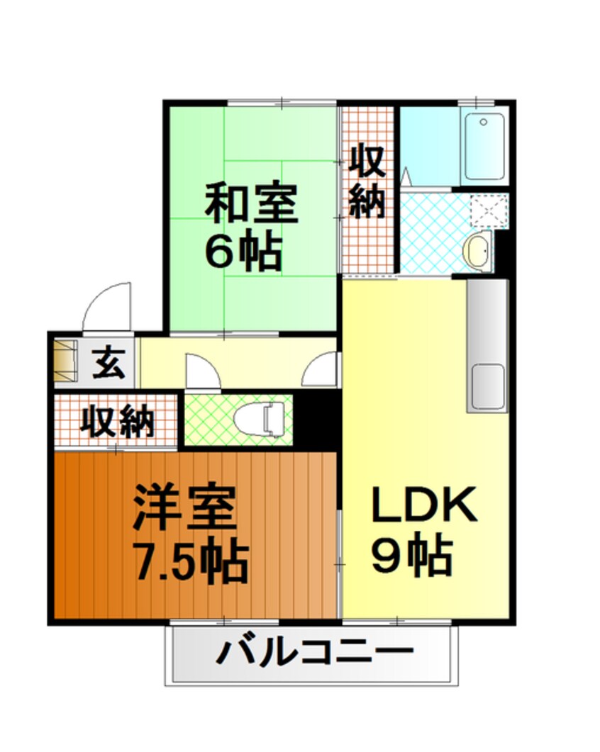 間取図 ドミール西平Ａ