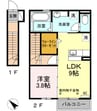 身延線/富士宮駅 徒歩51分 2階 築7年 1LDKの間取り