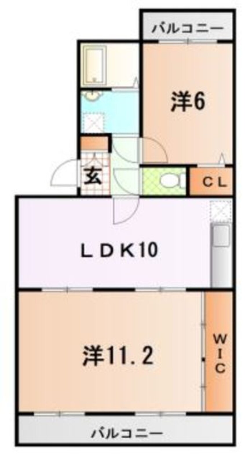 間取図 岳南電車/比奈駅 徒歩10分 2階 築28年