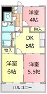 御殿場線（静岡県内）/富士岡駅 徒歩17分 3階 築27年 3DKの間取り