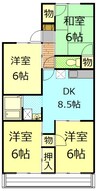 御殿場線（静岡県内）/富士岡駅 徒歩5分 2階 築35年 4DKの間取り