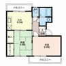 グランメール千本Ｄ 2DKの間取り