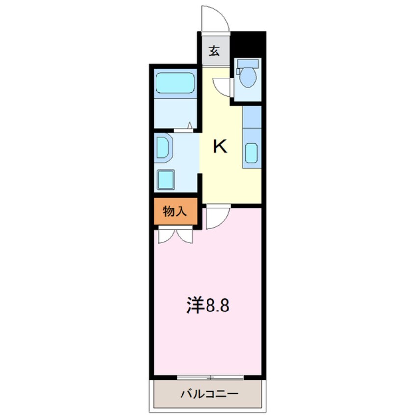 間取図 東海道本線/原駅 バス15分根古屋下車:停歩1分 3階 築23年