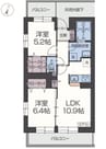 フラン　シエロ 2LDKの間取り