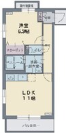 東海道本線/沼津駅 徒歩15分 4階 築17年 1LDKの間取り