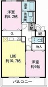 東海道本線/東田子の浦駅 徒歩15分 1階 築26年 2LDKの間取り