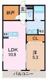 シンセアーノーブル 1LDKの間取り