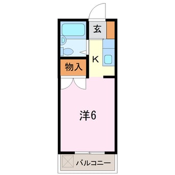 間取図 東海道本線/沼津駅 徒歩6分 2階 築39年