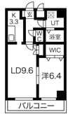 グランヴェーラ　下河原 1LDKの間取り