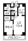 グランヴェーラ　下河原 1LDKの間取り