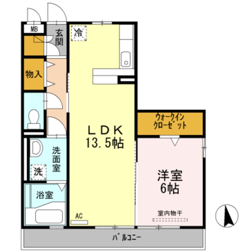 間取図 東海道本線/沼津駅 バス10分丸子橋下車:停歩9分 2階 築13年