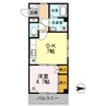 オークタウン 1DKの間取り