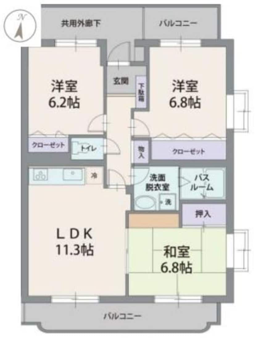 間取図 フェルミエール香貫
