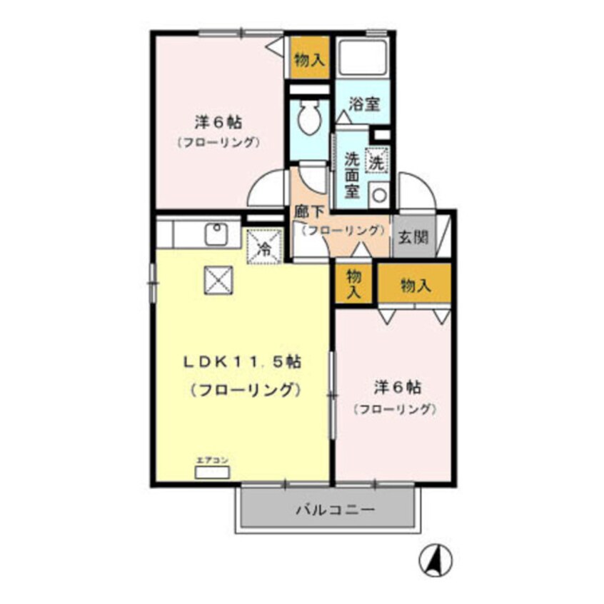 間取図 ウィルモア　Ｍ１