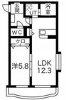 グランスイート 1LDKの間取り