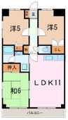 並木荘 3LDKの間取り