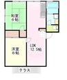 ルミネサカキ 2LDKの間取り