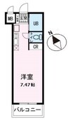 第３のぼりマンション 1Kの間取り