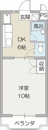 ウィンズ２１ 1DKの間取り