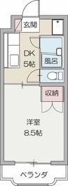 メゾン　リヴェール 1DKの間取り