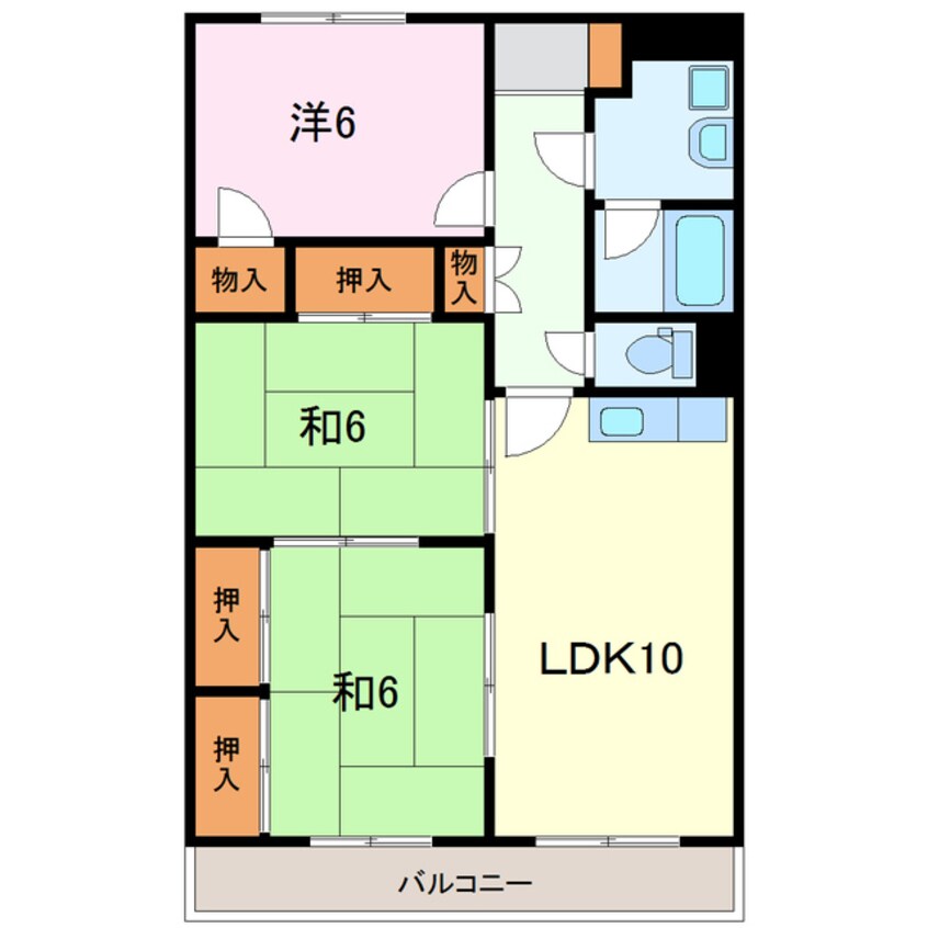 間取図 ロイヤルガーデン徳倉弐番館