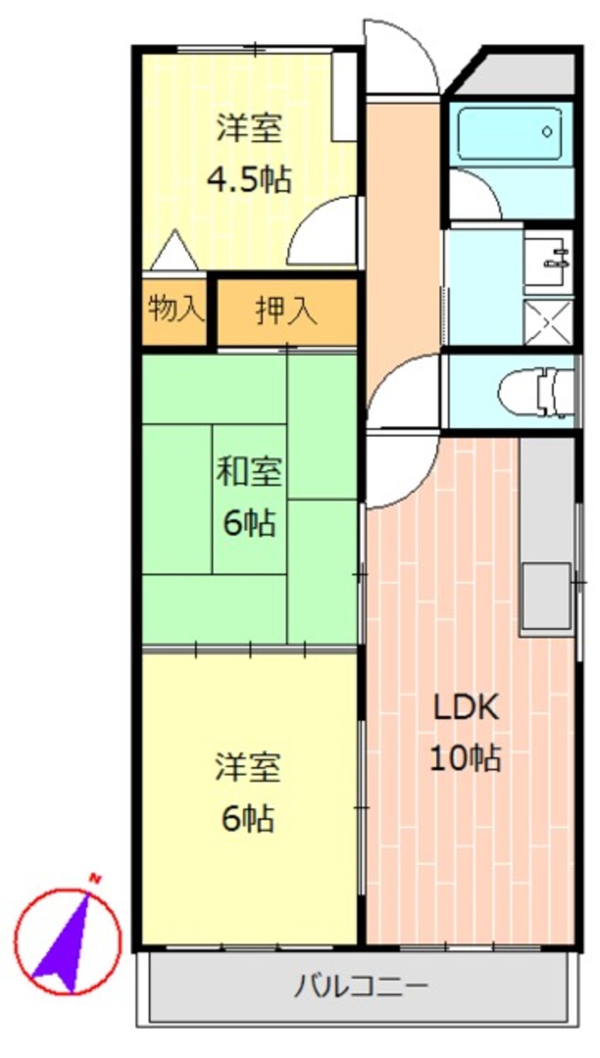 間取図 ビックノース　９２