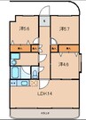 青葉ハイツ４ 3LDKの間取り