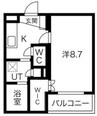 シュタットフルスⅠ 1Kの間取り