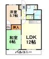 コンフォール富士 2LDKの間取り