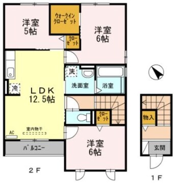 間取図 クレール今泉