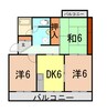 泉パレス 3DKの間取り