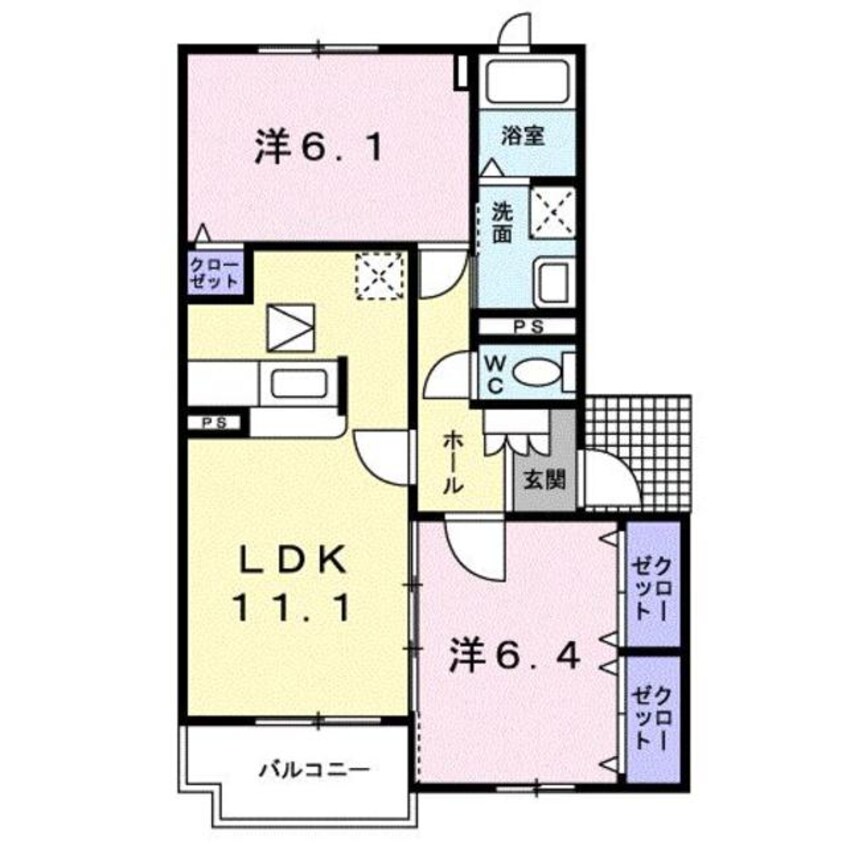 間取図 ユンヌバーグＢ