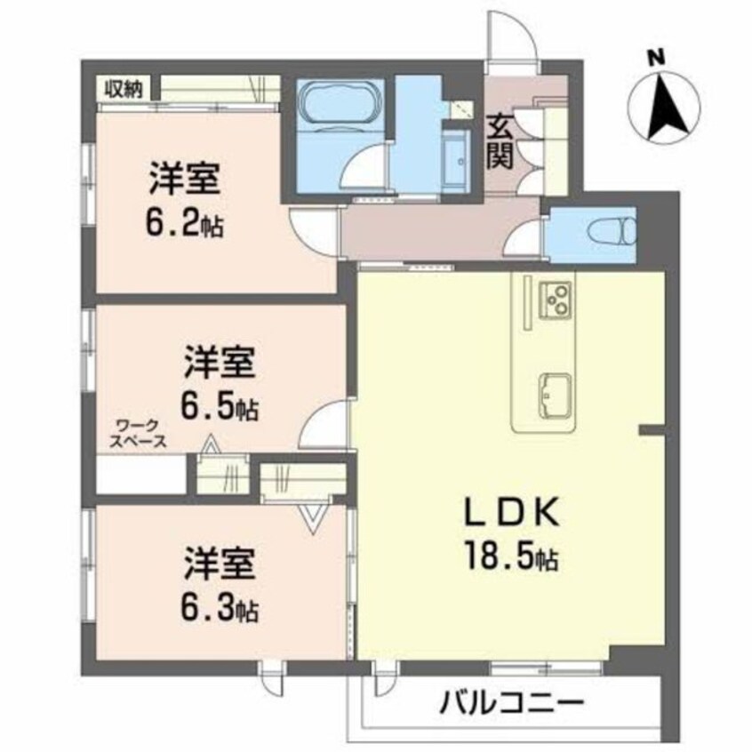 間取図 Ｆａｉｒｖｉｅｗ学園通り